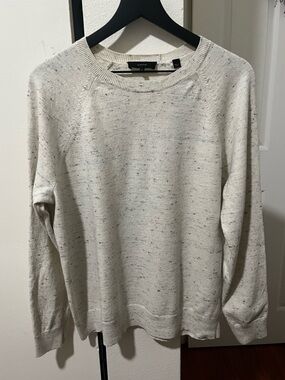 Vince Cream Speckled Crewneck Sweater